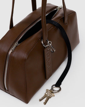 Recycled Leather Bowler Bag
